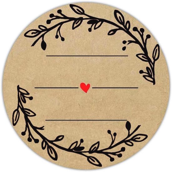 Pack van 84 zelfklevende witte 24mm ronde etiketten Stickers