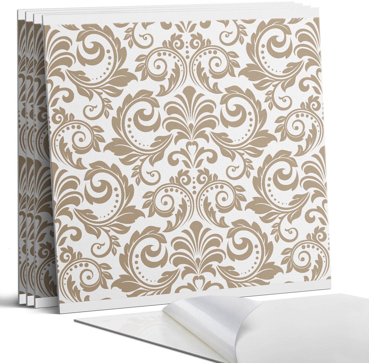Coloray Wandpanelen Zelfklevend - Plantenpatroon met versieringen Zelfklevende Wandpanelen