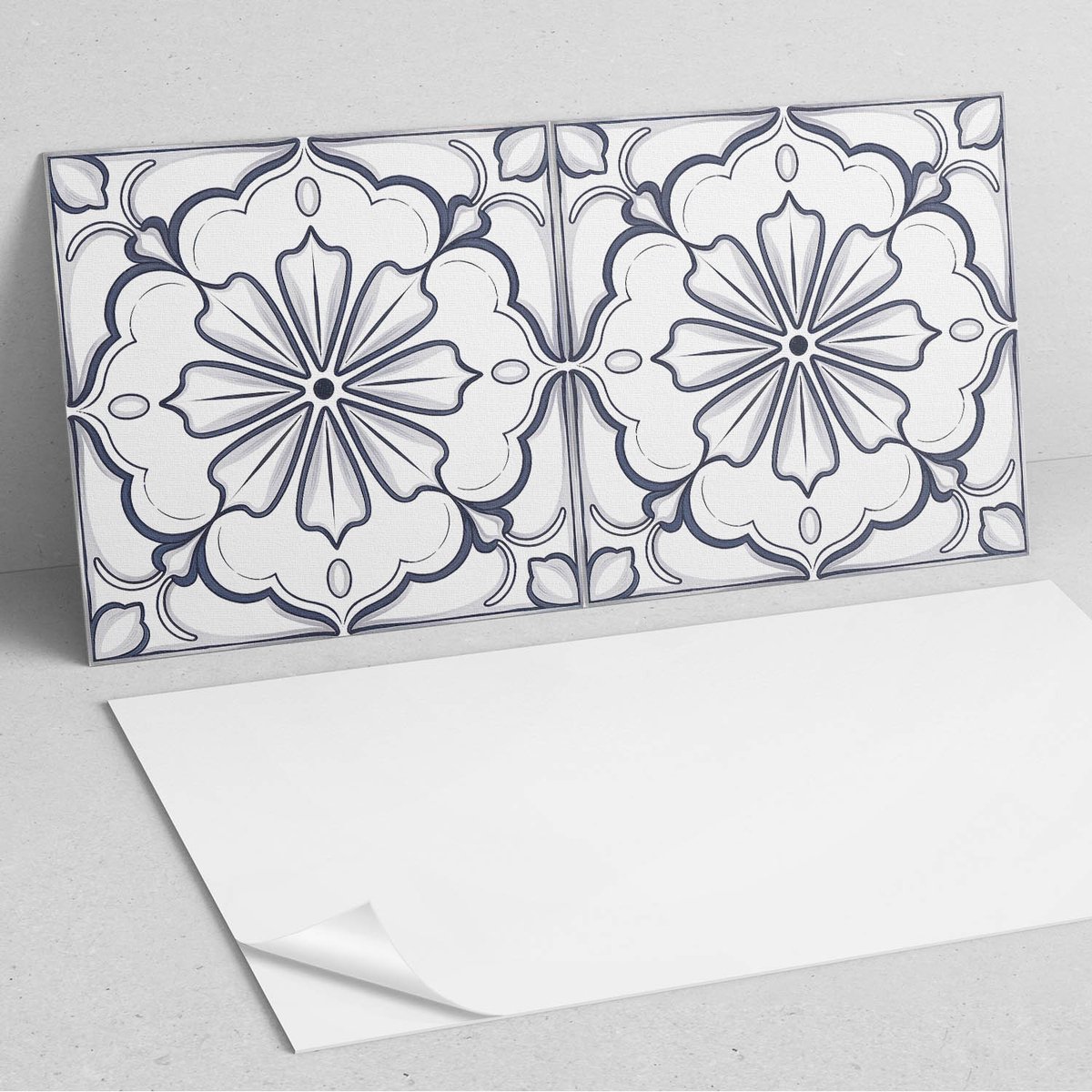 Coloray Wandpanelen Zelfklevend - Bloemenpatroon op de tegel PVC Wandpanelen - 120 cm x 60