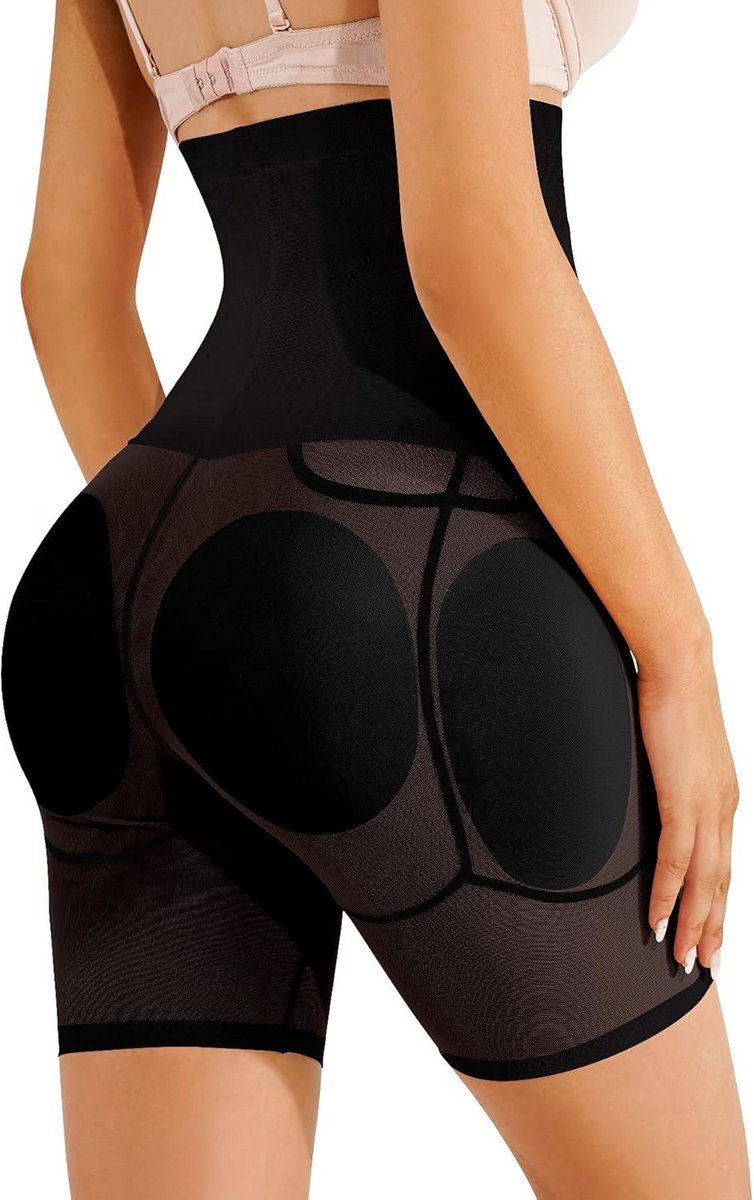 Dames Shapewear Slip met Pijpen - Hoge Taille Buikweg Billen Push-up Korsetondergoed