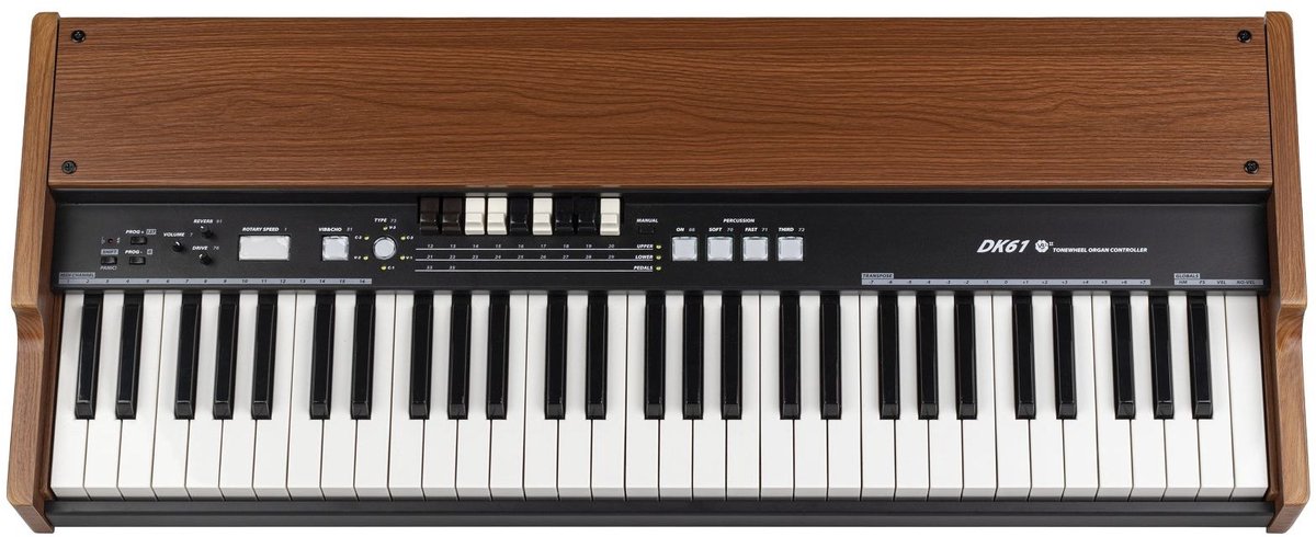 Crumar DK61 Organ Controller 61-Toetsen MIDI Keyboard met Drawbars