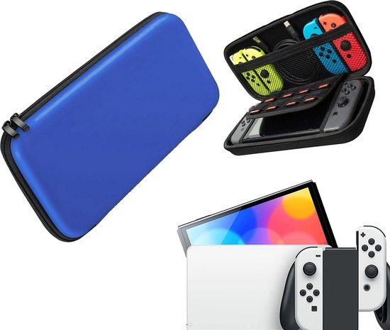 Foto: Gadgetpoint console beschermhoes voor nintendo switch hardcase opberghoes performance gaming case console accessoires blauw blue
