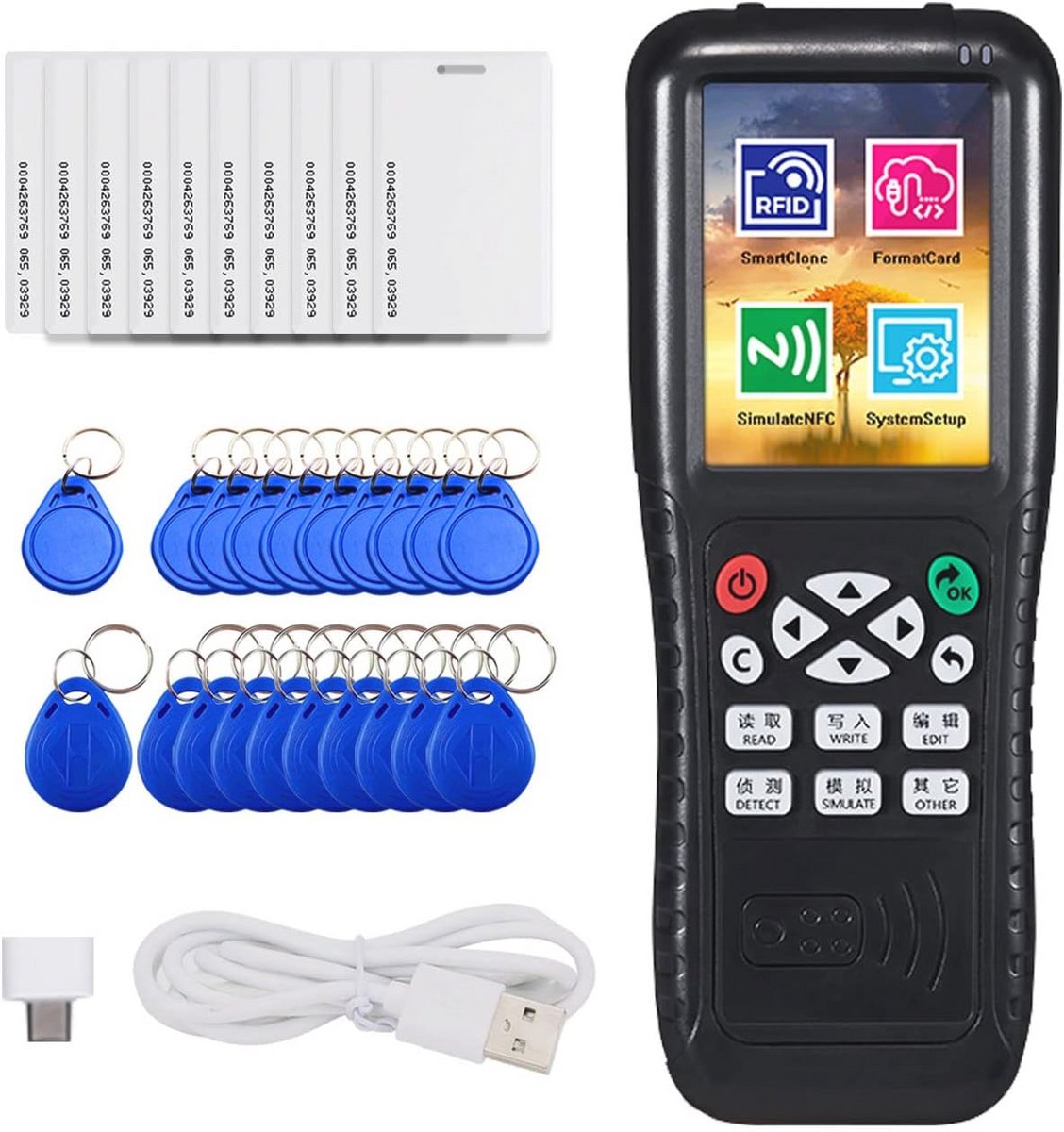 Handheld RFID-Kopieerapparaat voor Multi-Frequentie ID en IC Kaarten