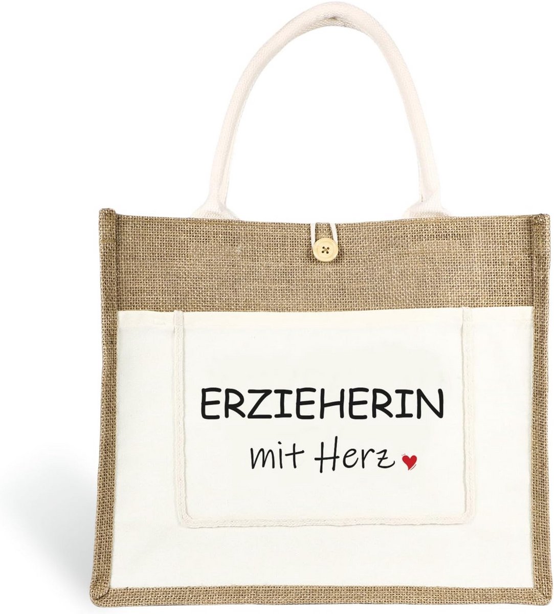 Gepersonaliseerde Jute Tas om te Beschilderen - Shopper Tote Bag