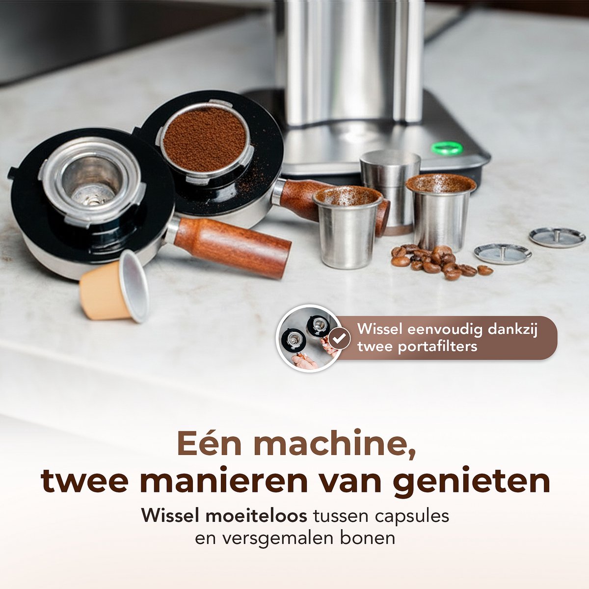 LunaSea LunaPress Espressomachine met Boiler Pressure - afbeelding 2