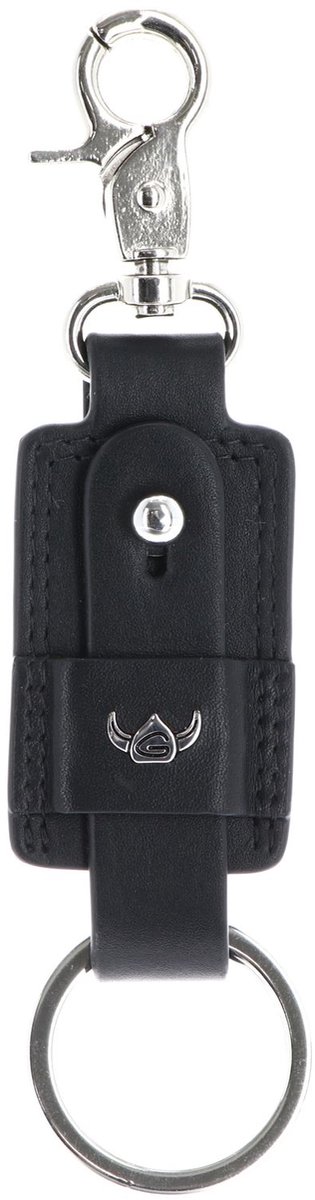 Golden Head Leren sleutelhanger Polo Schlüsselanhänger 5156 Schwarz zwart
