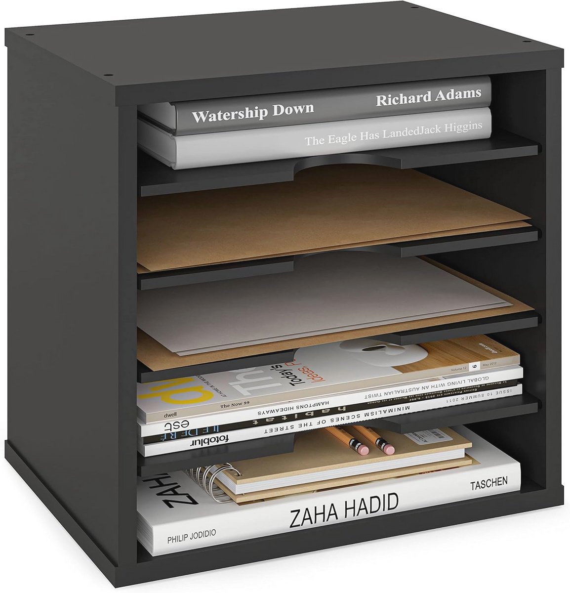 File Organizer met 5 Verstelbare Planken voor een Opgeruimd Bureau