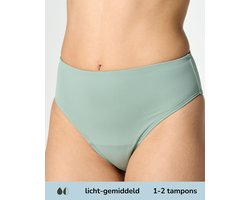 Moodies menstruatie zwemkleding - Cheeky broekje - licht-gemiddeld kruisje - Groen - maat XS