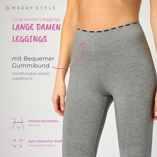 Lange Legging voor Dames met Hoge Tailleband van Zacht Katoen — afbeelding 2
