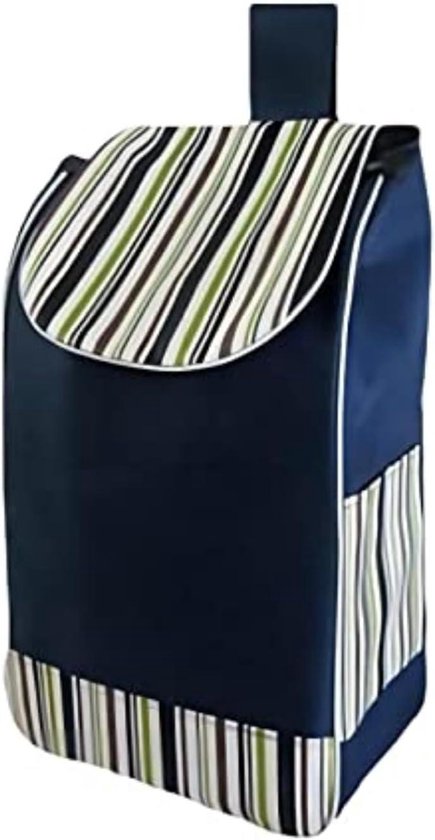 Allecta - Opvouwbare boodschappentas van Oxford-stof, waterdicht en opvouwbaar (blauw) met 3 draagriemen