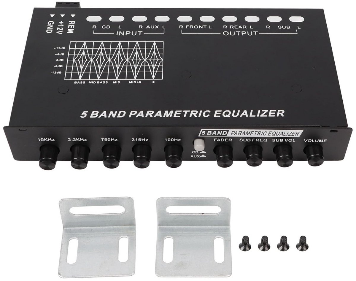 5-Bands Auto Equalizer - Grafische Audio Crossover Versterker voor Perfect Geluid