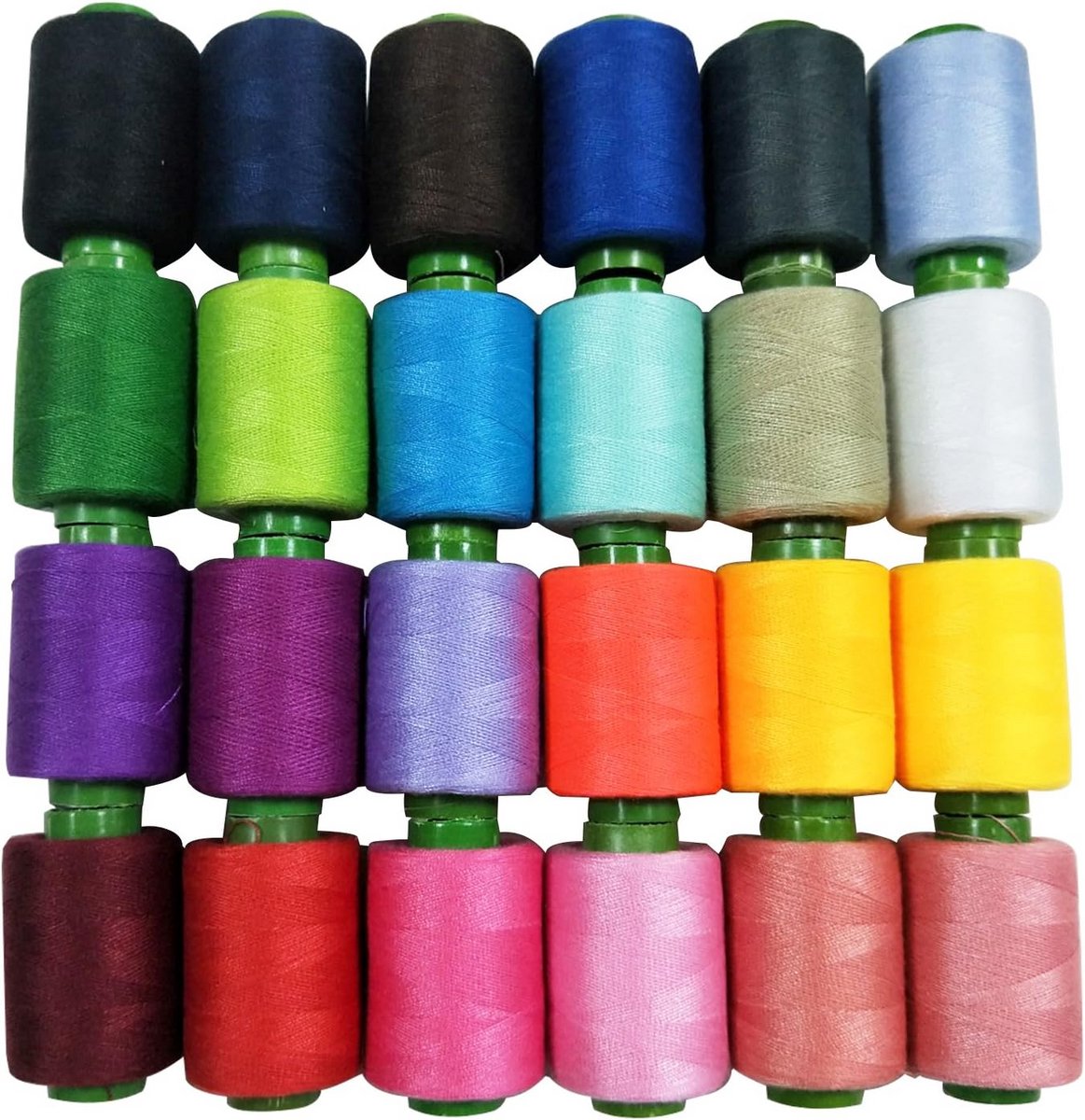 Naaigaren Set 24 Kleuren Polyester Draad voor Naaimachine en Handwerk