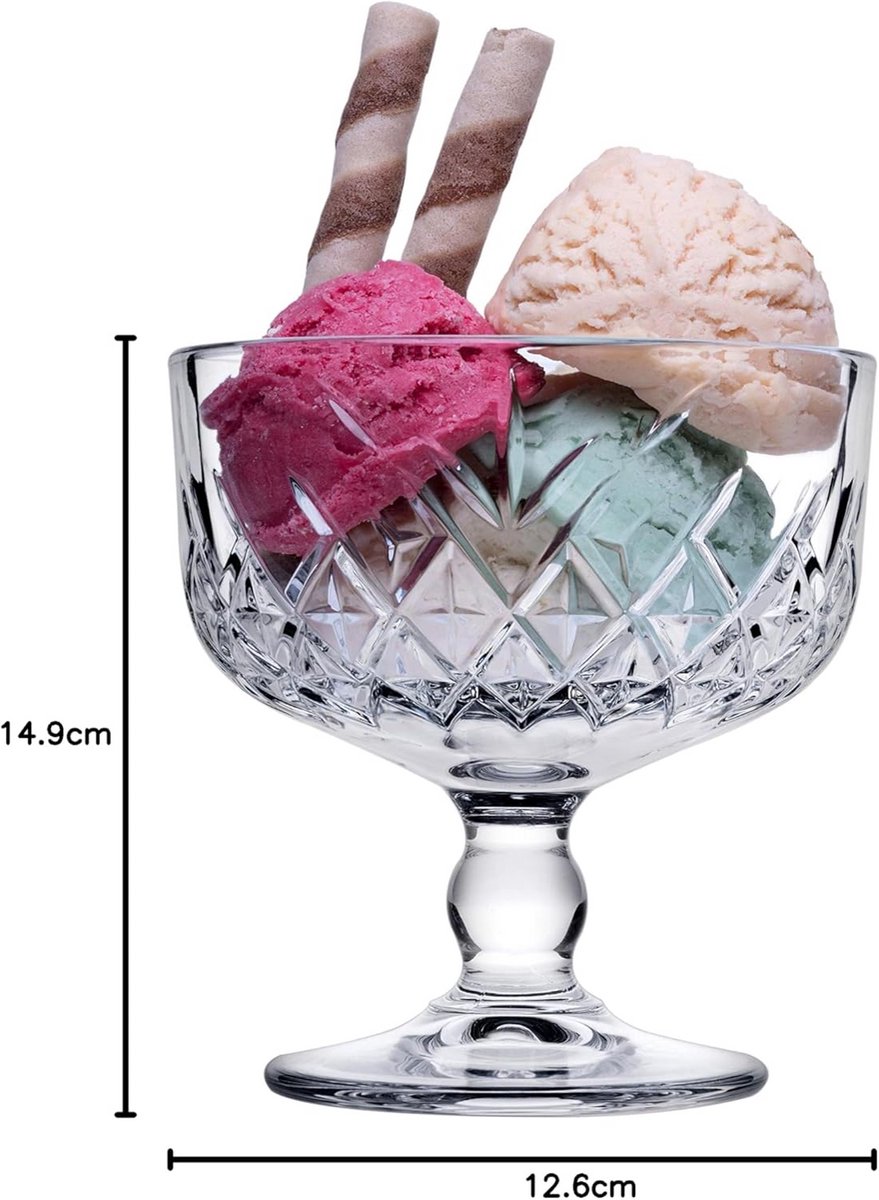 Transparante Glazen Dessertschaal 27,5 cl - Set van 5