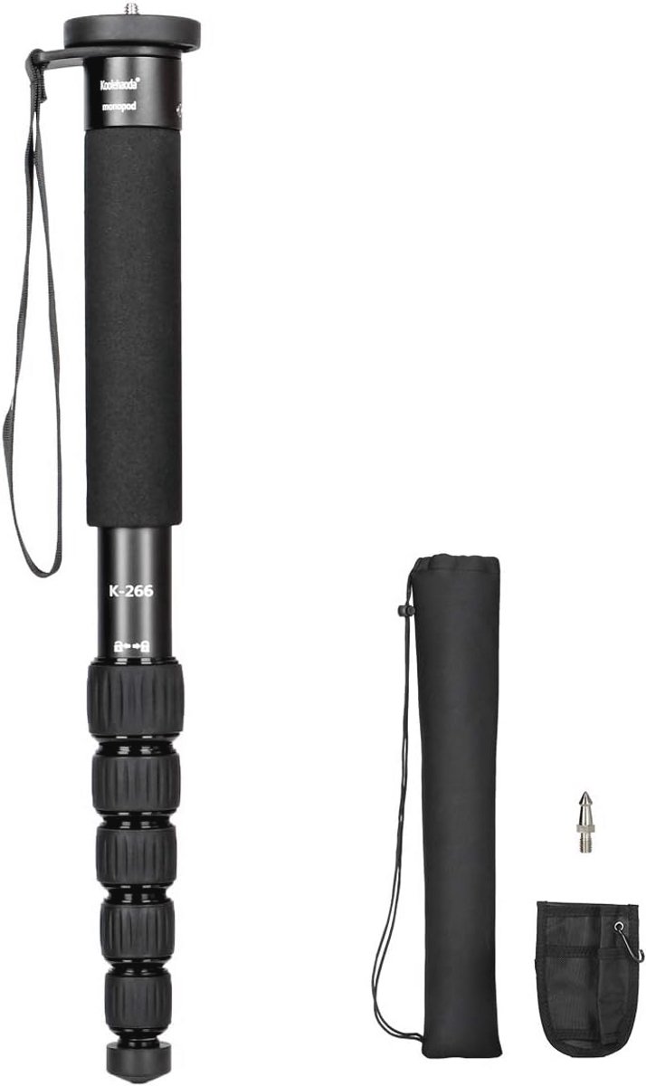 Draagbare Monopod met 6 Secties - Lichtgewicht Aluminium Unipod tot 10 kg