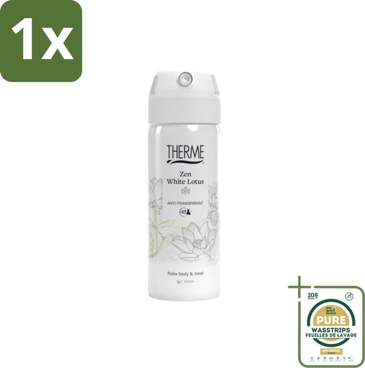1 x Therme – Anti-Transpirant – Zen White Lotus – 50 ml- Koffie - Koffiezetapparaat - Koffiezetapparaat