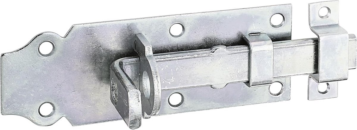 Vergrendelingsluik met vlakke hendel en lus | Gegalvaniseerd en verchroomd | Platte afmeting 120 x 44 mm