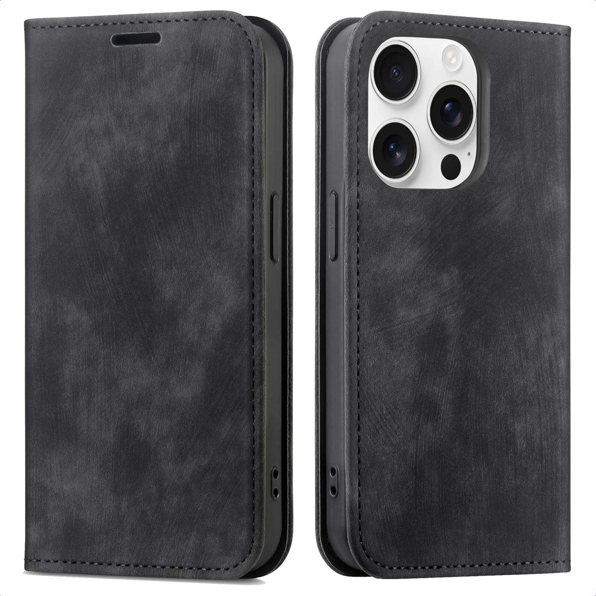 imoshion Hoesje - Geschikt voor Apple iPhone 12 Pro / 12 - Slim Bookcase - Zwart