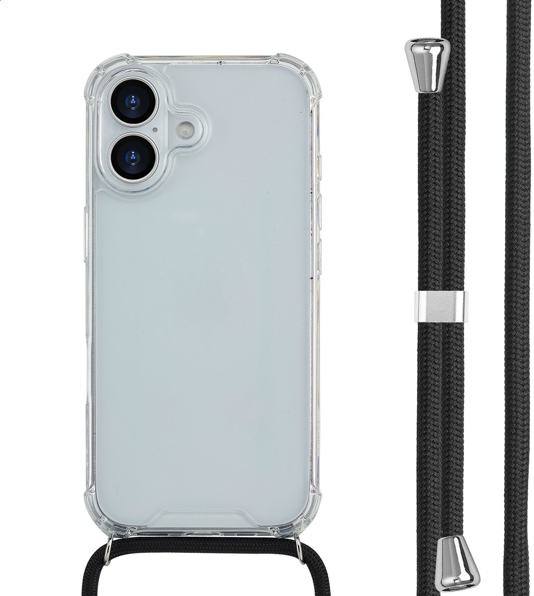 imoshion Hoesje - Geschikt voor Apple iPhone 17 - Backcover met koord - Zwart