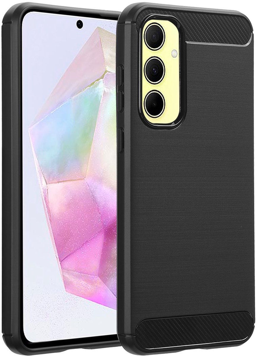 imoshion Hoesje - Geschikt voor Samsung Galaxy A35 - Brushed Backcover - Zwart