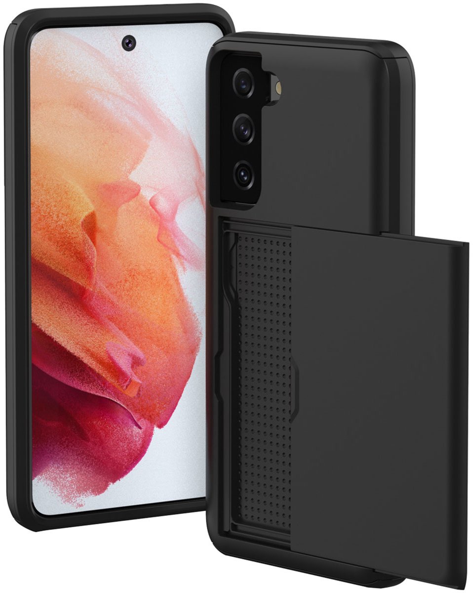 imoshion Hoesje met Pasjeshouder - Geschikt voor Samsung Galaxy S21 - Zwart