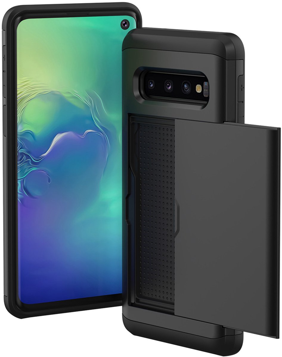 imoshion Hoesje met Pasjeshouder - Geschikt voor Samsung Galaxy S10 - Zwart