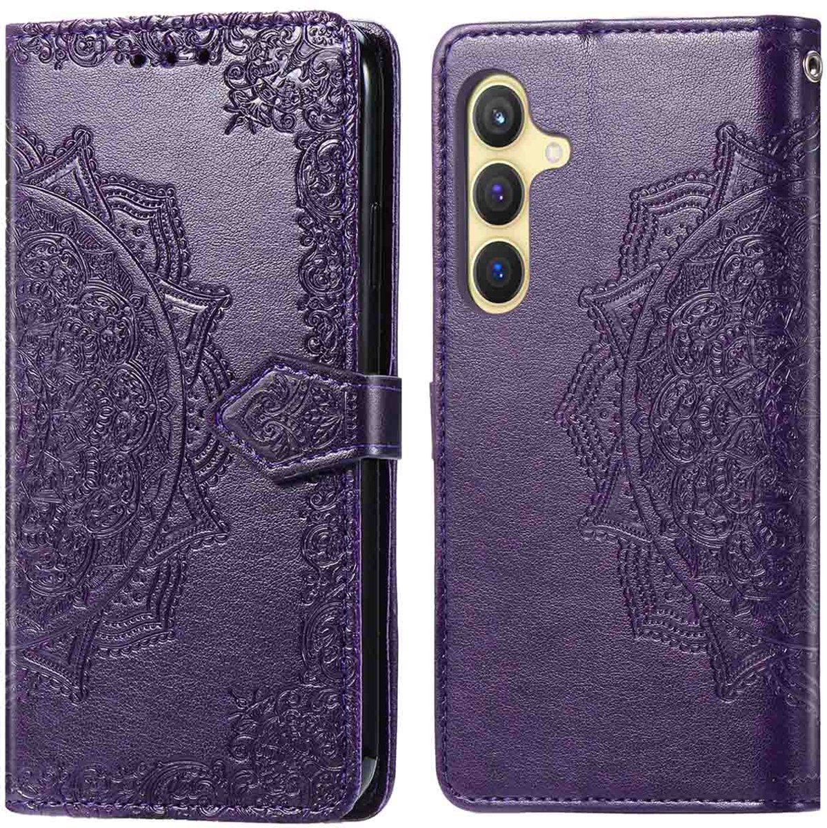 imoshion Hoesje - Geschikt voor Samsung Galaxy S24 / S25 - Mandala Bookcase - Paars