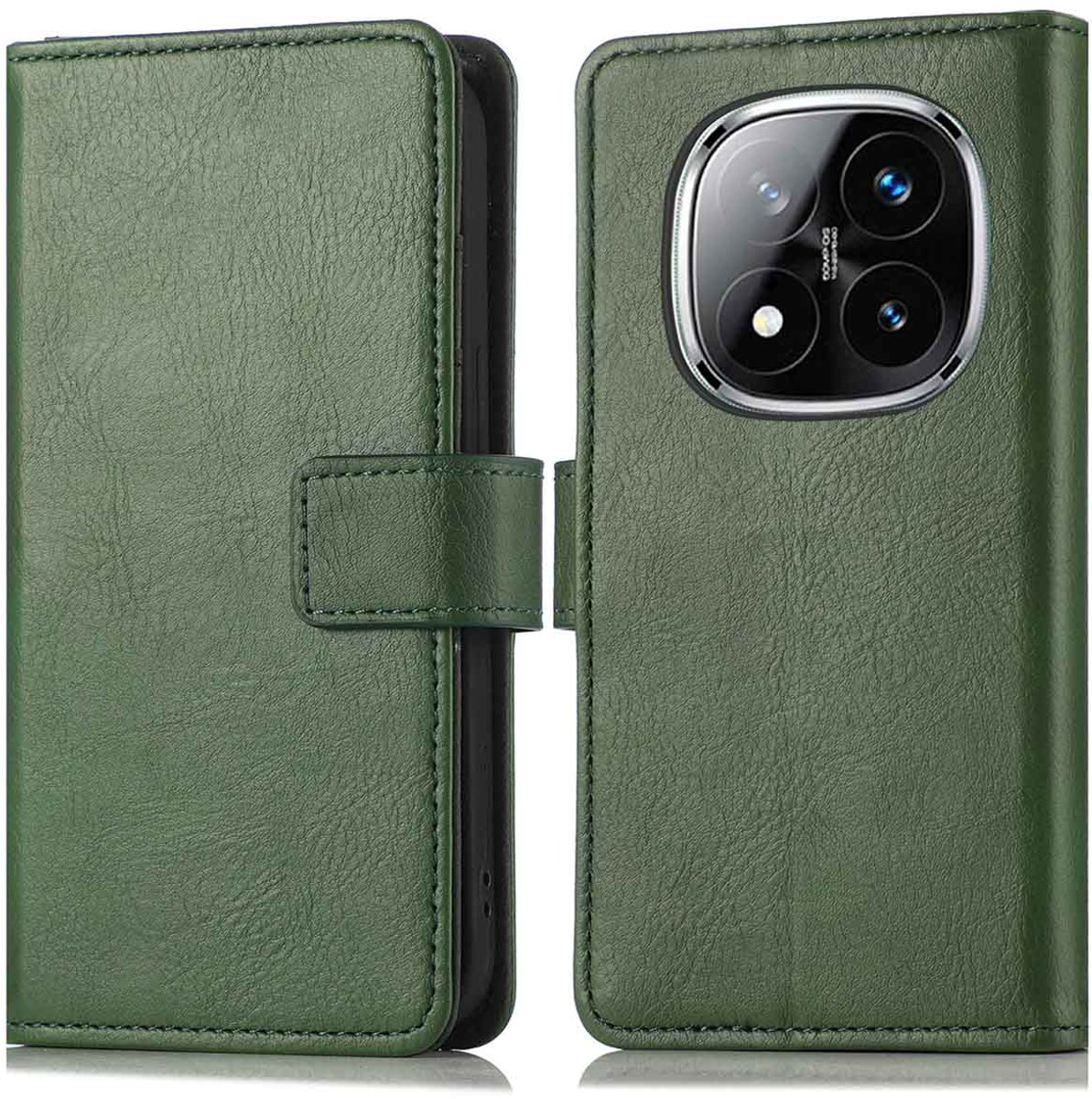 imoshion Hoesje - Geschikt voor Xiaomi Redmi Note 14 Pro 5G - Luxe Bookcase - Groen
