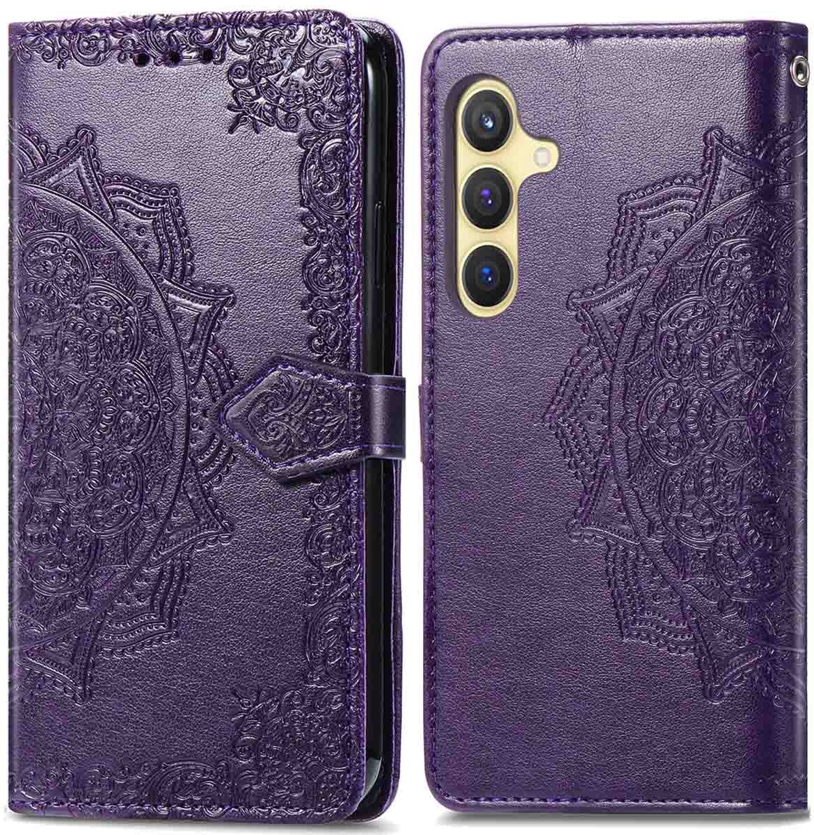 imoshion Hoesje - Geschikt voor Samsung Galaxy S24 Plus - Mandala Bookcase - Paars