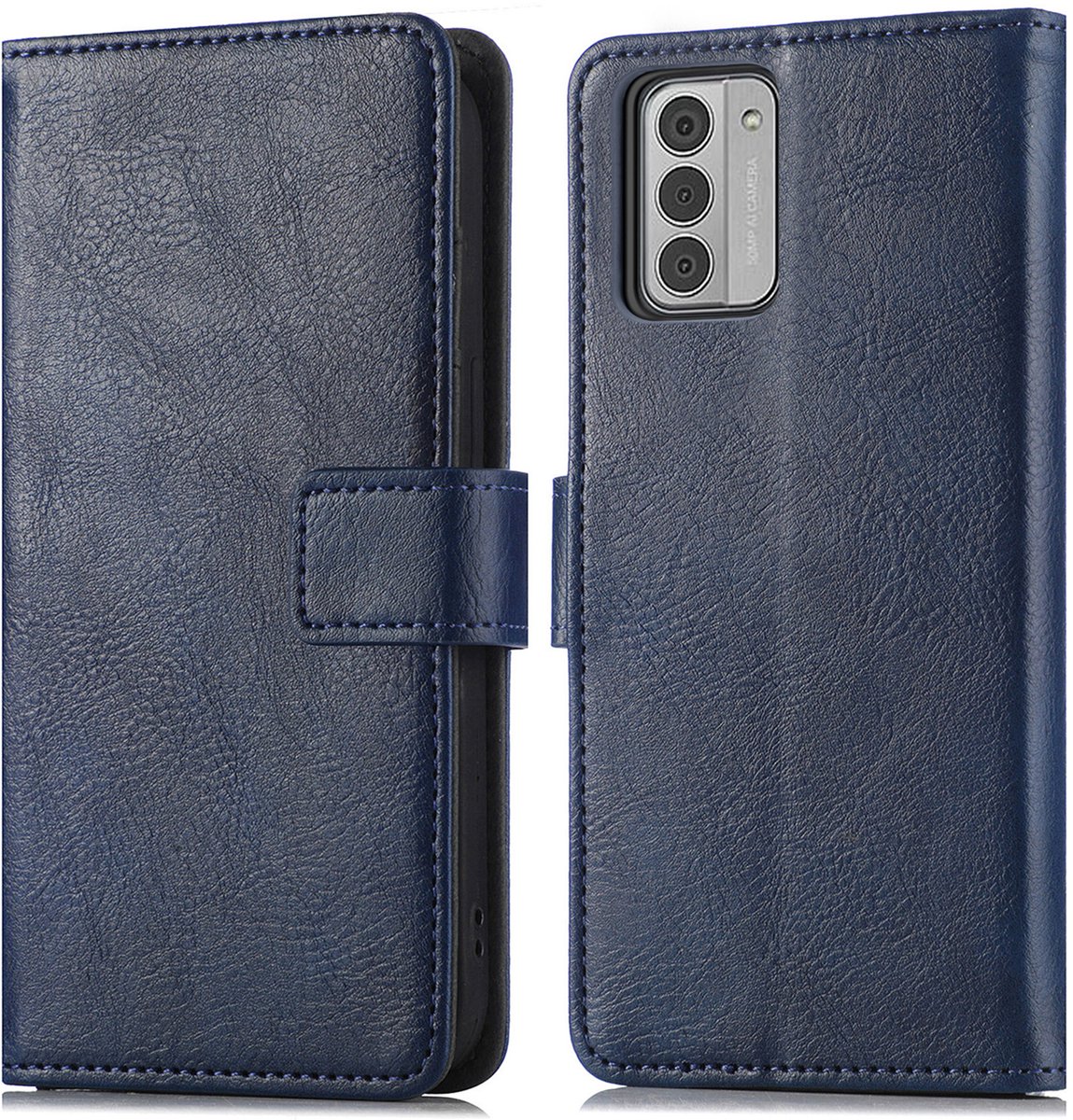 imoshion Hoesje - Geschikt voor Nokia G42 - Luxe Bookcase - Donkerblauw