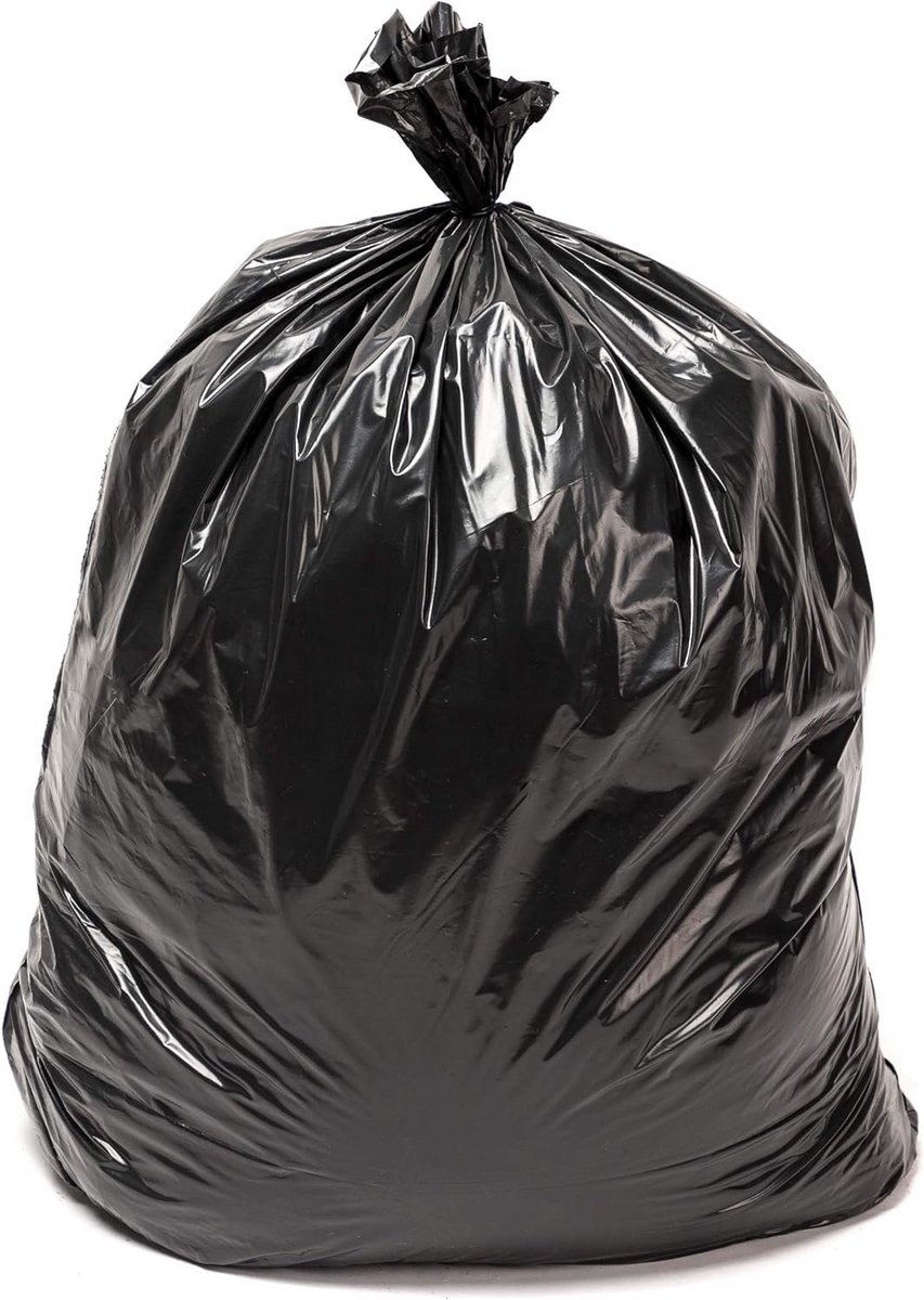 20x Extra Sterke Zwarte Vuilniszakken 150 Liter - 100KG Draagkracht LDPE