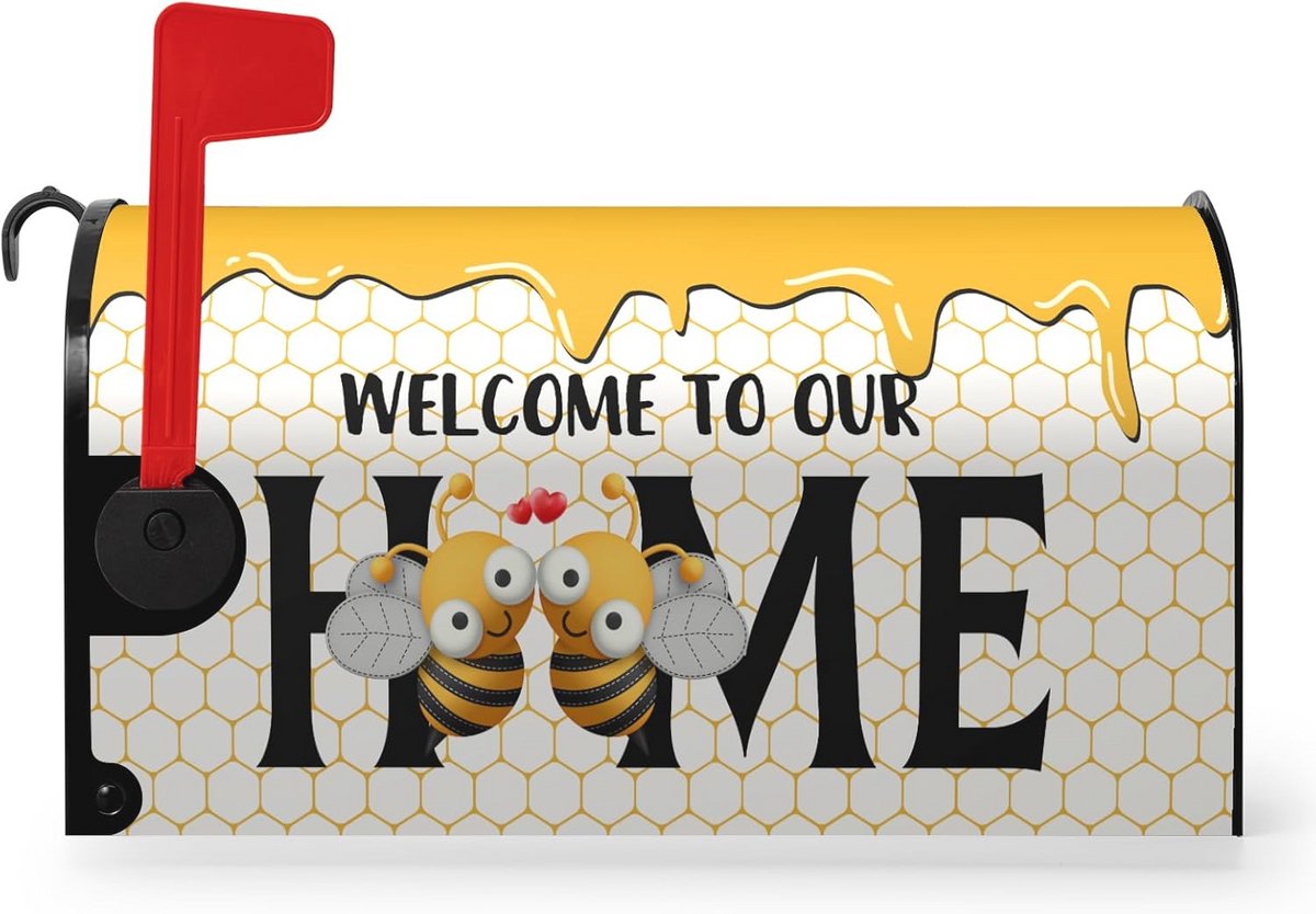 Zomerse Mailbox Covers met Bijenmotief - Waterproof en Herbruikbaar