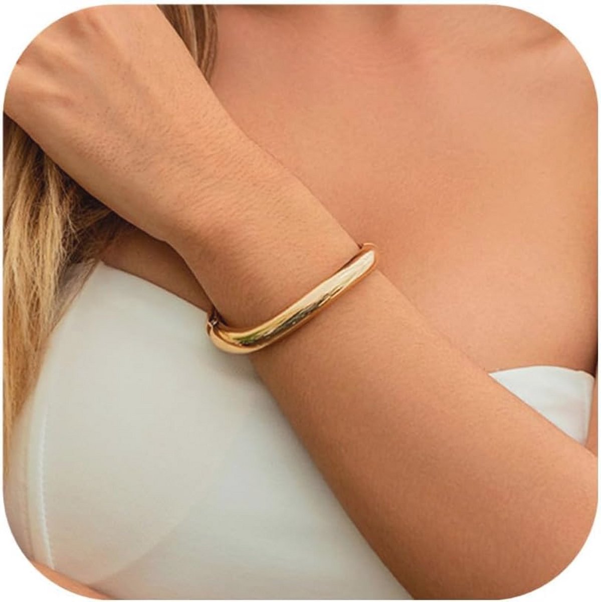 Elegante gouden manchetarmband voor dames - trendy scharnierdesigns in 11 stijlen