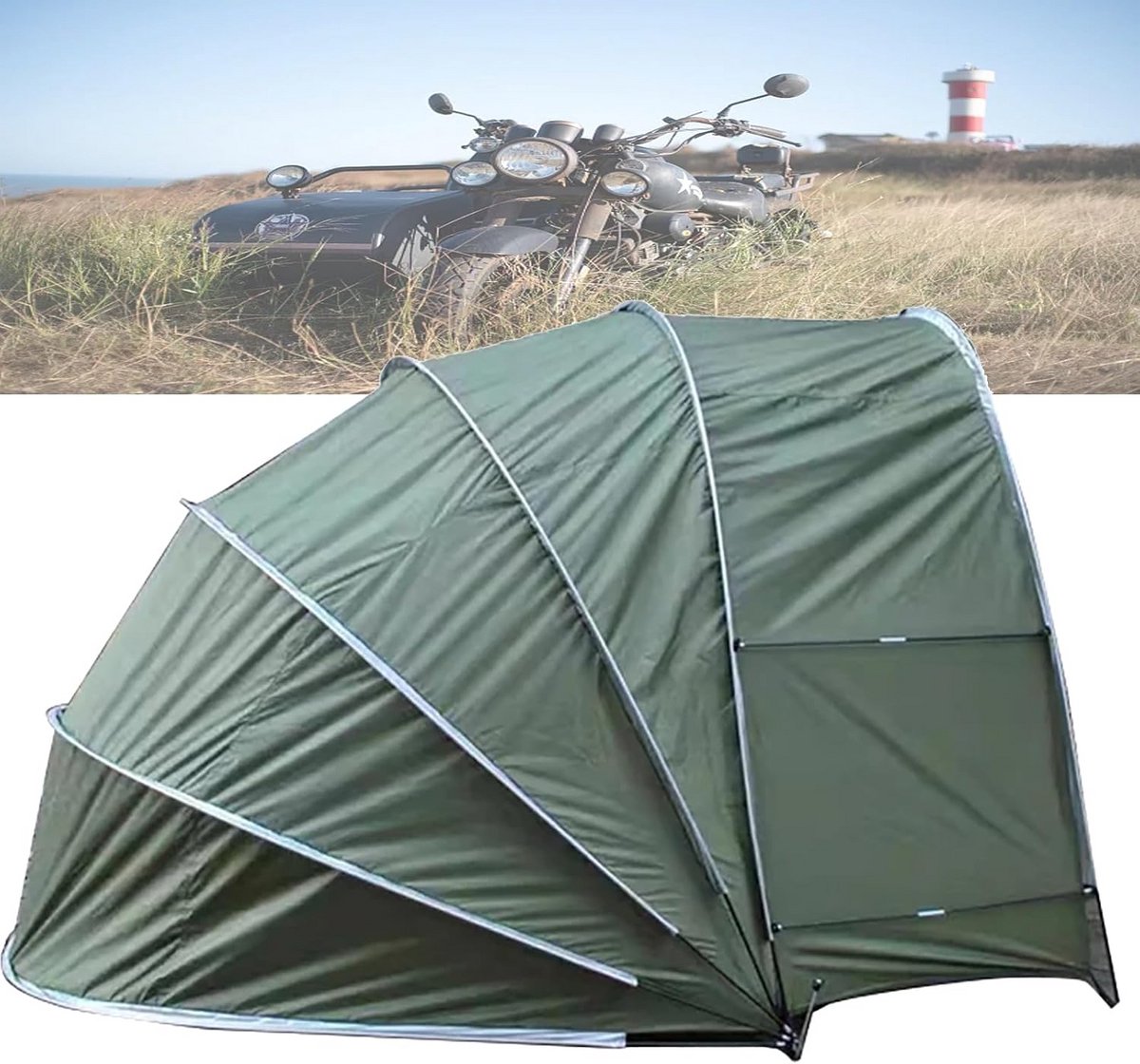 Waterdichte Motorfiets Garage Tent - Pop-up Opbergtent voor Motors en Scramblers
