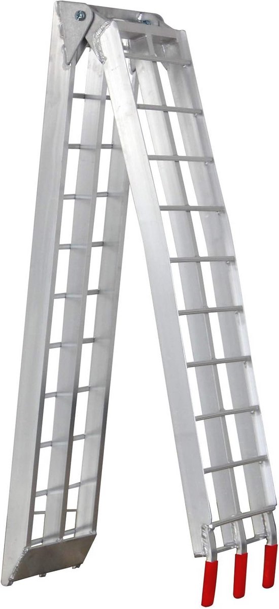 Oprijplaat Aluminium - Inklapbaar, 340kg Draagvermogen, Antislip, Geschikt voor Motoren en Aanhangers - Set van 1 of 2