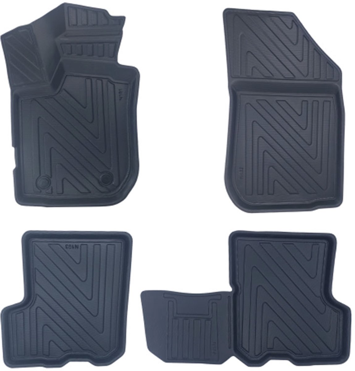 Rubbermatten Dacia Logan 2013-2020 (complete set) - Premium carbonlook