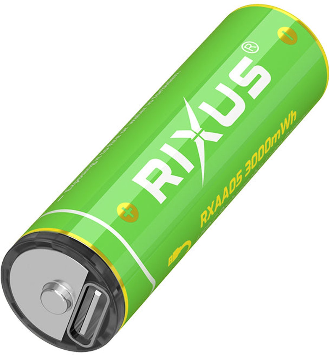 Rixus RXAA05 Rechargeable AA Battery 3000mWh With USB-C Cable 4-Pack