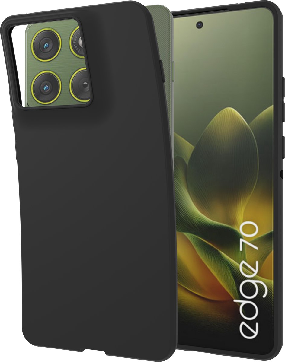 Cazy hoesje geschikt voor Motorola Edge 70 Hoesje Siliconen - Flexibele Case - Zwart