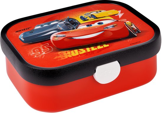 Mepal Lunchbox Campus - 750 ml - Broodtrommel met vakjes voor kinderen - Geschikt voor 4 boterhammen - Cars