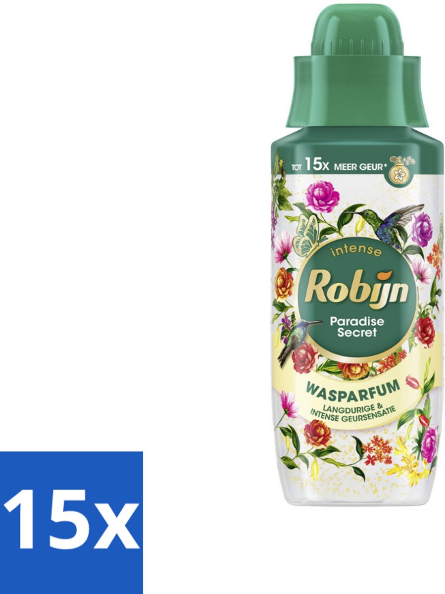 15 x Robijn - Paradise Secret - Wasparfum - 342 ml - Wasparfum - Wasmiddel - Geur - Wasbeurt - Wasverzachter