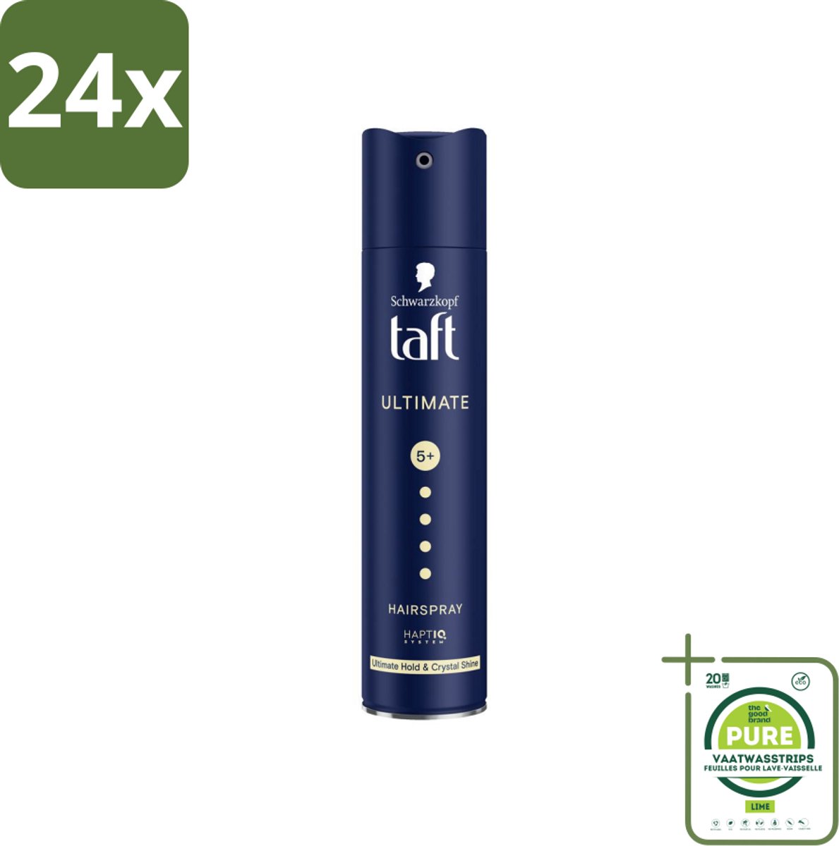 Taft - Ultimate 5+ - Haarspray - Maximale stevigheid - 250 ml - Voordeelverpakking - 24 stuks - Haarspray - Taft