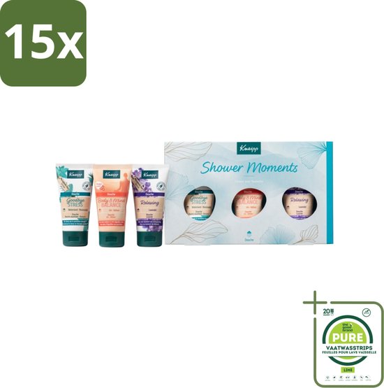Foto: 15 x kneipp shower moments geschenkset grootverpakking douchegel cadeauset kneipp natuurlijke geuren etherische oli n