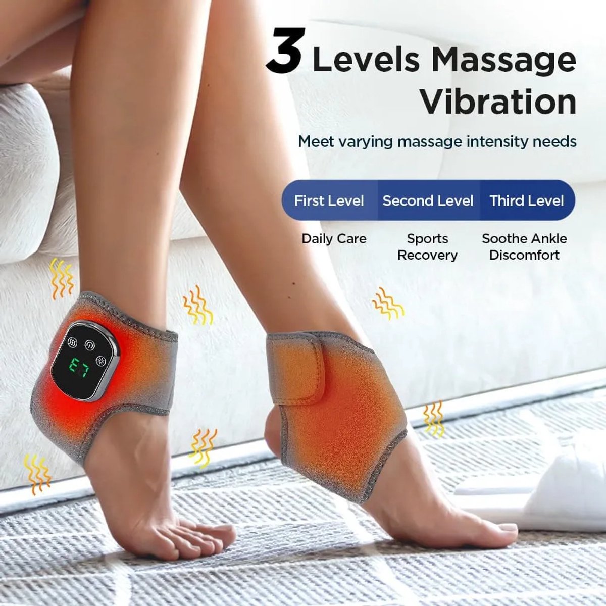 3-in-1 Verwarmend Voetmassage-apparaat met 3 Vibratiestanden - afbeelding 3