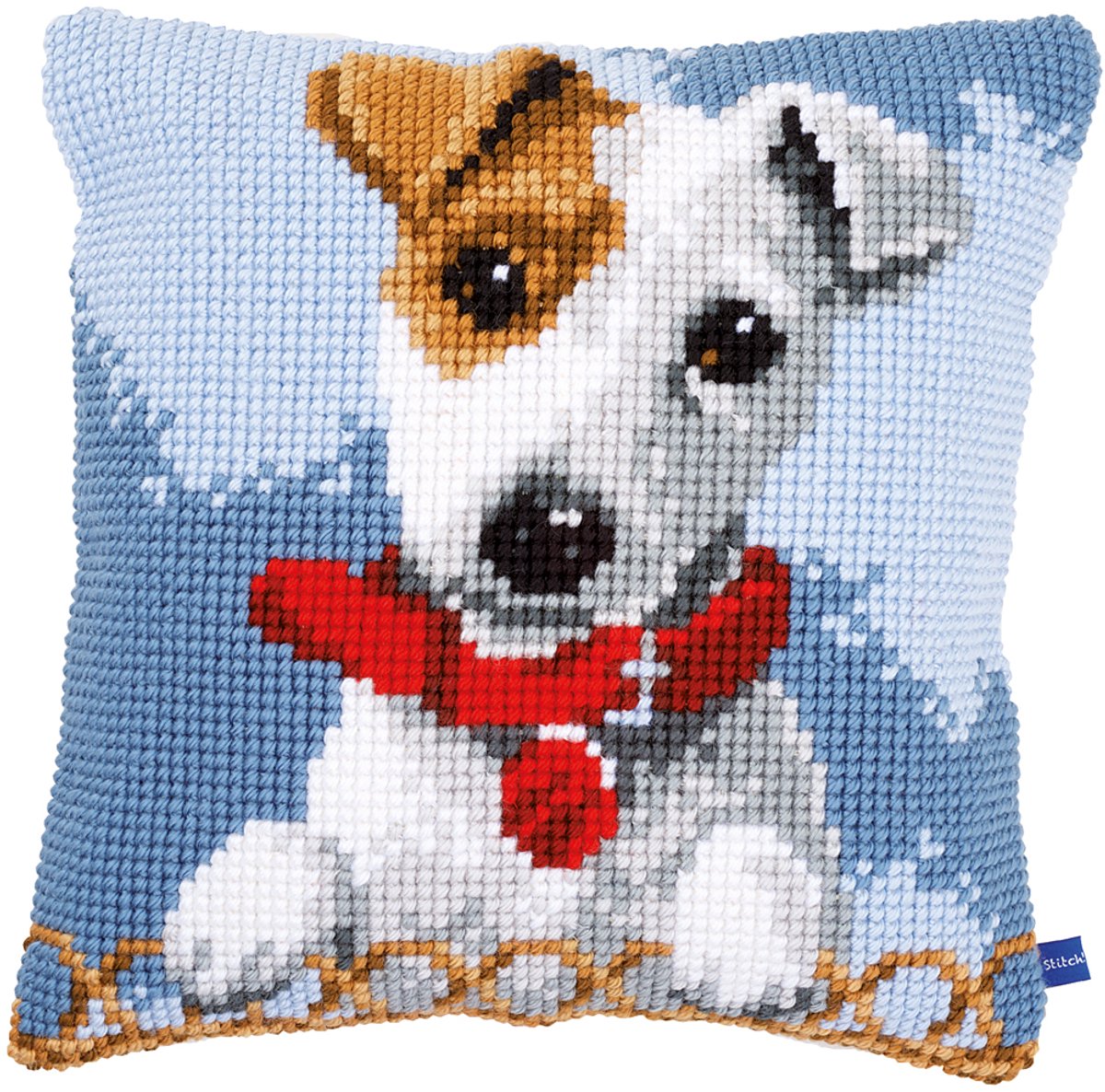 Vervaco - Kruissteekkussen kit - Jack Russell - PN-0155247 - Borduren - Borduurpakket - Borduurpakket volwassenen - Borduurpakket kind