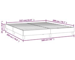 vidaXL - Boxspring - bed - stof - zwart - 160x200 - cm