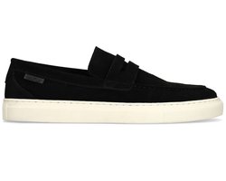 Manfield - Heren - Zwarte suède loafers - Maat 46