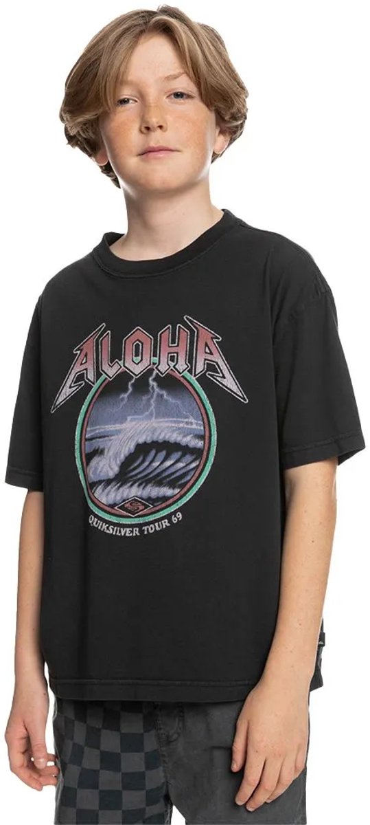Quiksilver Rock Waves T-shirt Met Korte Mouwen 12 Years Jongen Zwart