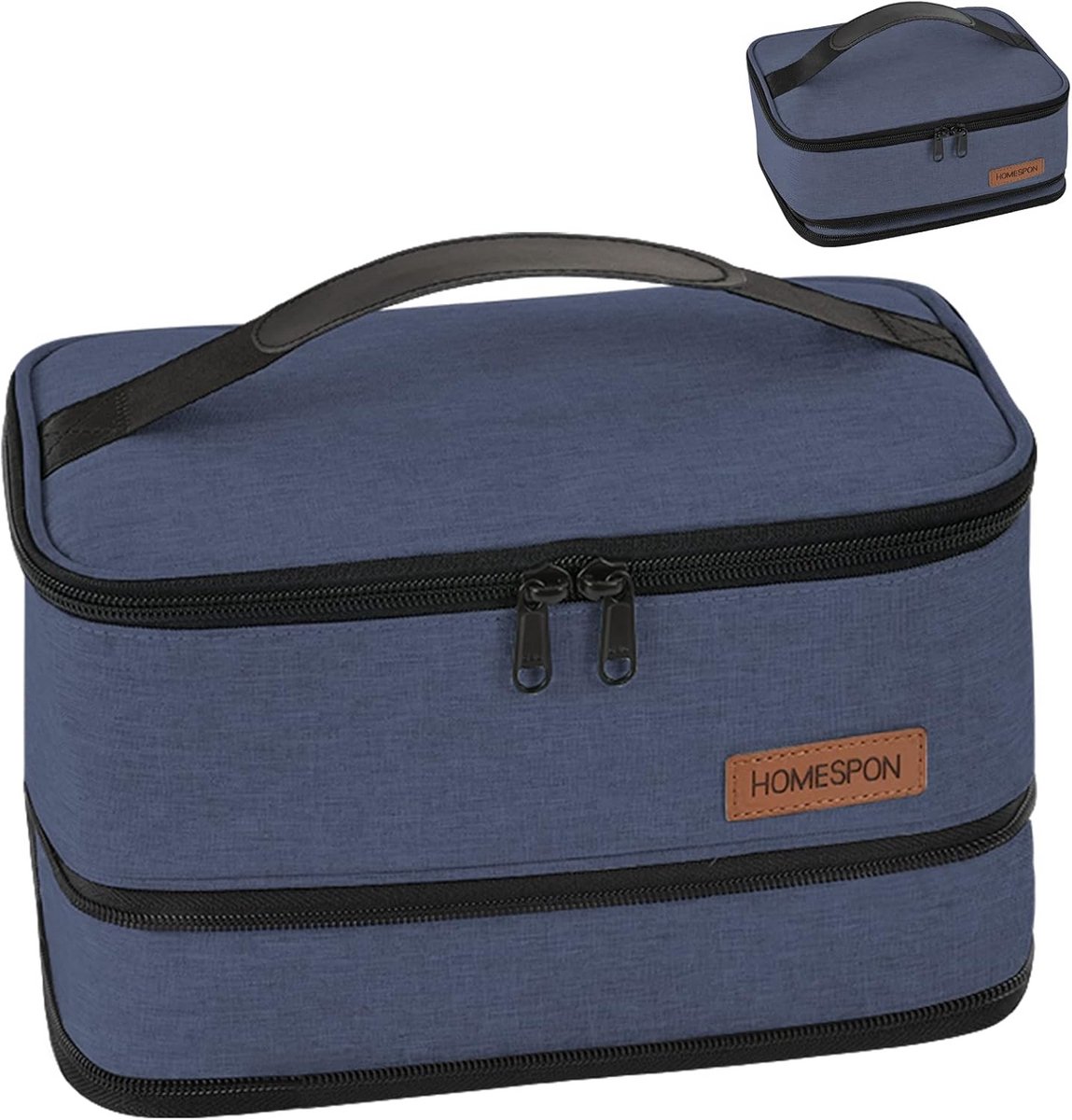 Uitbreidbare lunchtas voor mannen en vrouwen - geïsoleerde koelbox voor onderweg, picknick en school