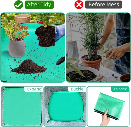 Waterdichte Tuinmat Set met Tuingereedschap - 2 Stuks en 13 Onderdelen — afbeelding 4