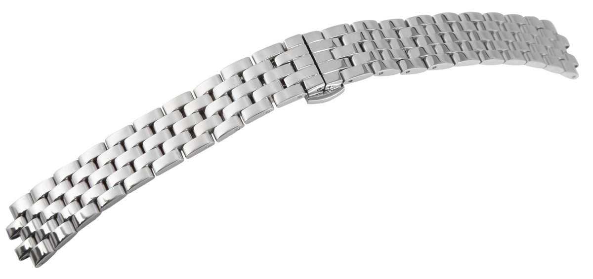 Engelhardt Engelhardt heren vervangende armband MB0023 roestvrijstalen horlogeband zilverkleurige vlindersluiting