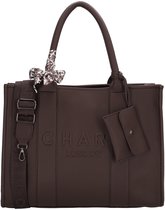 Charm London Bond Handtas - Schoudertas - 42 x 34 x 16 cm - Laptoptas 15,6 inch - Crossbody - Handige Etui - Donkerbruin